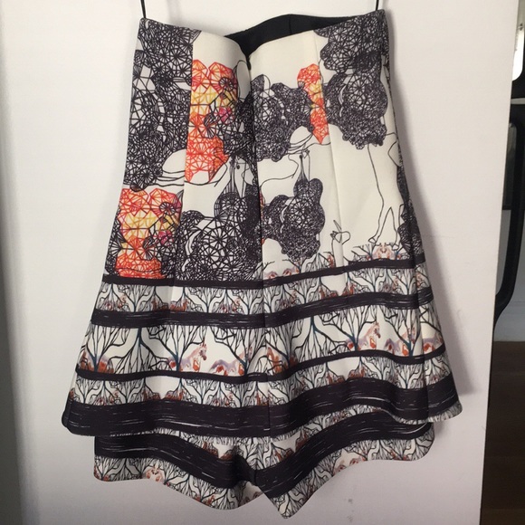 Designer Strapless Peplum Romper - Unicorn Print - Picture 5 of 8